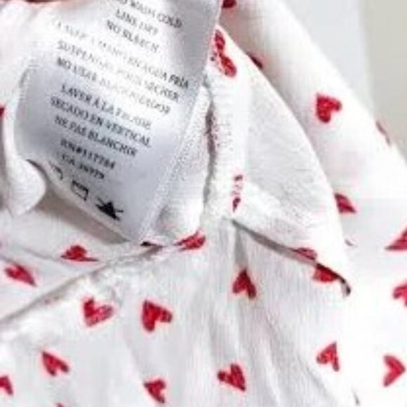 RAILS SIMONE SMITTEN HEART WRAP TOP WOMEN'S SIZE MEDIUM RED WHITE LONG SLEEVE - Picture 2 of 6